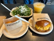 Truffle Hashbrowns, Side Salad, Fresh Orange Juice, Fairfax Sandwich