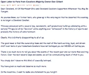 Dan Gilbert's open letter to LeBron James