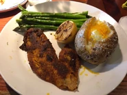 Blackened Pacific Snapper with Baked Potato and Asparagus