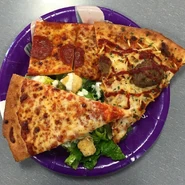 Lunch Buffet: pizza slices + salad