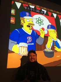 Mitch and his Simpsons character