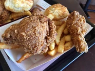2 Piece Mixed, with Fries and Honey-Butter Biscuit