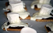 marshmallow on a barbershop smore