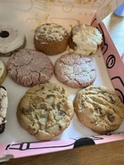Caramel Toffee Butter Cake, Strawberry Crinkle, Milk Chocolate Chip Cookie