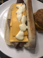 Roast Beef, Cheddar, Mayo on a French Roll