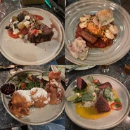 Filet Mignon, Chicken Jambalaya, Monte Cristo and Seasonal Salad, Sustainable Market Fish