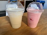 Maui Banana Milkshake and Strawberry Milkshake