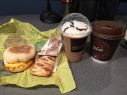 Egg McMuffin, Baked Apple Pie, Mocha Frappé, Coffee