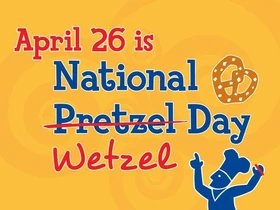 "Today is #NationalPretzelDay..