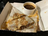 Shredded Beef Birria Quesadilla with Consomé Dip