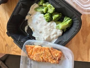Wild Alaska Salmon with Broccoli and Mashed Potatoes