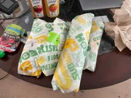 Musselman's Squeezable Apple Sauce, Simply Apple, Simply Orange, Subway Breakfasts