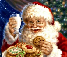 Santa and cookies