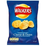 Walkers Cheese & Onion Crisps