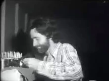 Ted Bundy with a cake