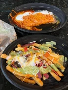 Chile Verde Fries and Enchirito
