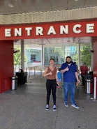 Emma and The Spoonman at the Entrance