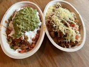 Sofritas Burrito Bowl and Chicken Burrito Bowl