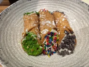 Pistachio Cannoli, Sprinkles Cannoli, Chocolate Chip Cannoli