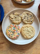 Semi-Sweet Chocolate Chip, Milk Chocolate Chip, White Chocolate Macademia, Confetti