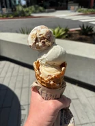 Toasted S'mores, Double Dough, Honey Vanilla Bean Waffle Cone