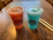 Strawberry Italian Lemon Ice and Blue Raspberry Italian Lemon Ice