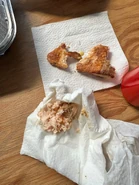 Amelia spit out the salmon