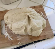 "The dough is then taken out and punched down"