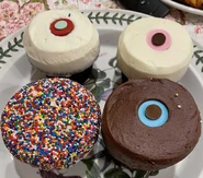 Vanilla, Red Velvet, Sprinkle, Dark Chocolate Pies