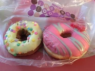 Birthday Cake Slurpee Donut, Sour Watermelon Slurpee Donut