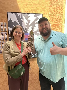 Lauren, a pineapple, and The Spoonman