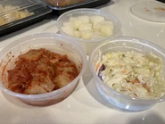 Kimchi, Pickled Radish, Coleslaw