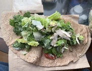The Modern Caesar 2.0 Salad with Chicken (on a pita)