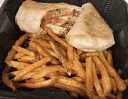 Cali Chicken Burrito, Fries