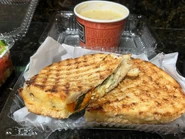 Chicken Pomodori Panini, Cheddar Broccoli Soup