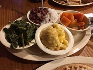 Greens, Red Beans, Candy Yams, Mac & Cheese