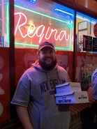 The Spoonman at his favorite restaurant with some Boston treats