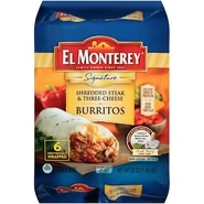 El Monterey Shredded Steak & Three-Cheese Burrito