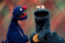 Grover and Cookie Monster