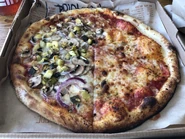 Blaze Pizza: 1/2 Veg Out, 1/2 Simple Pie (Cheese)