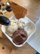 Double Dough, Strawberry Pretzel Pie, Darkest Chocolate Signature