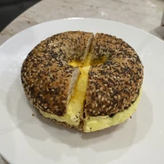 Egg and Cheese on Everything Bagel