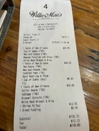 Willie Mae's Scotch House receipt