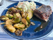 Yellowfin Tuna, Seared (with Brussel Sprouts, Coleslaw)