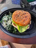Kale Salad and Turkey Burger