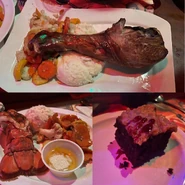 Turkey Leg, Lobster Tail, Dessert