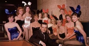 Hefner and bunnies at his Playboy Club
