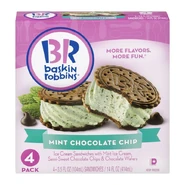 Baskin-Robbins Mint Chocolate Chip Ice Cream Sandwiches