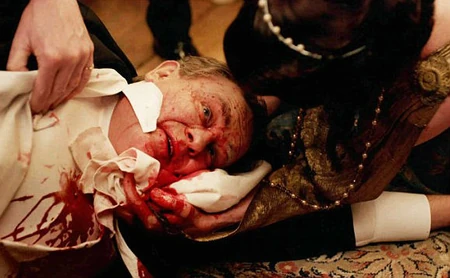 Robert coughing up blood