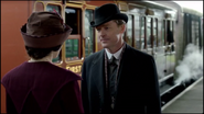 First class coach at Downton railway station. Episode 2.02